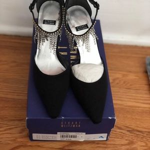 Stuart Weitzman Flammable Black Peau Size 7 M 7M